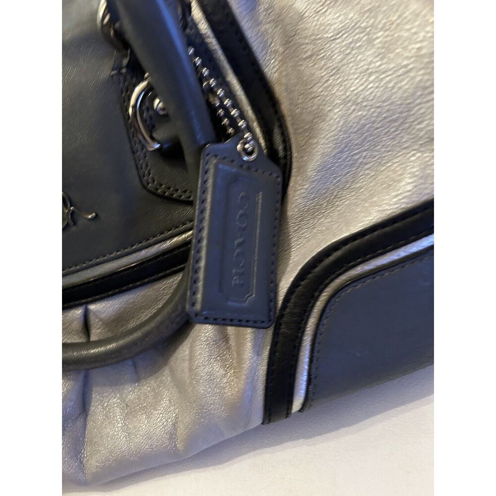 Coach F17456 Gray Leather Ashley Spectator Shoulder Bag Tote Satchel Handbag ETC - Picture 4 of 8